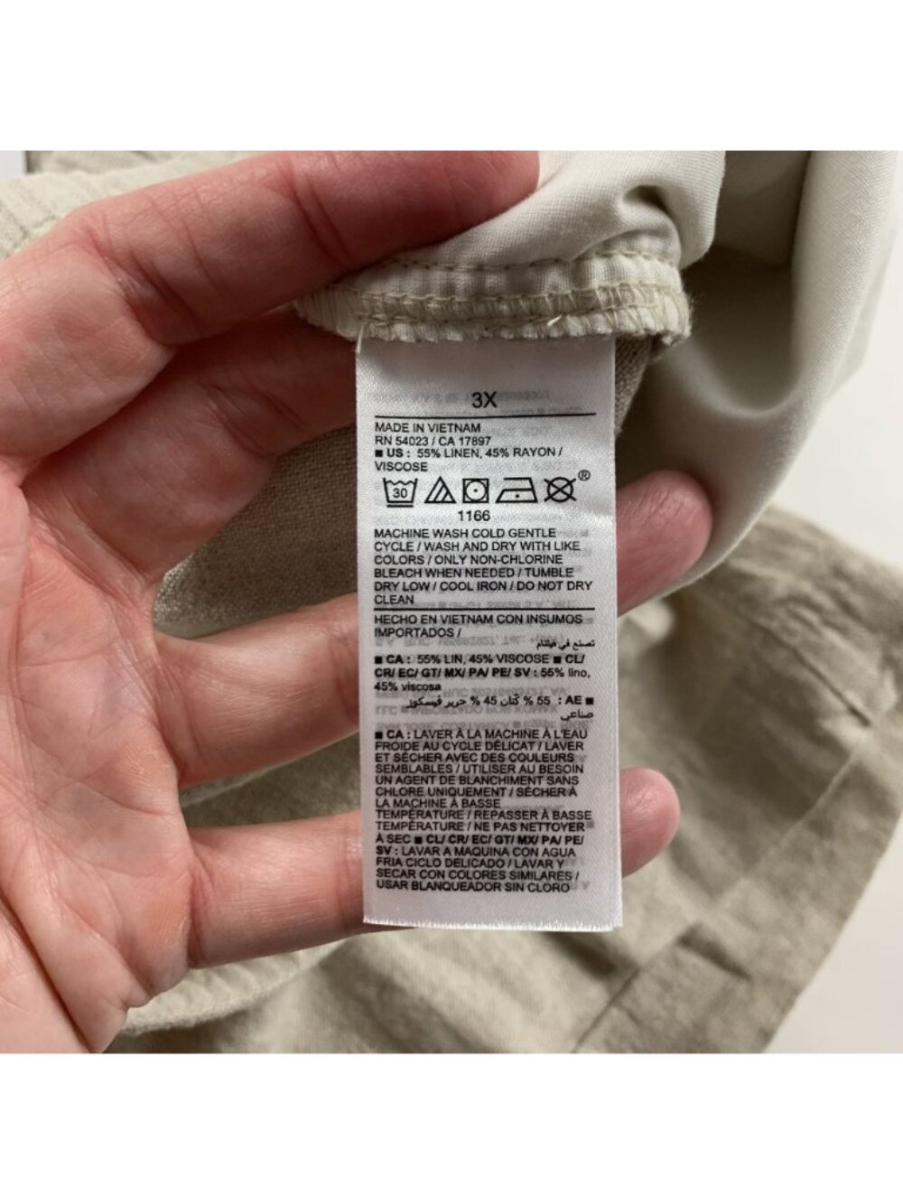 Old Navy Flax Linen Blend High Rise Comfort Waistband Shorts 3X New - Picture 4 of 5